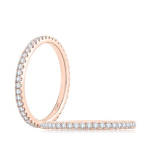 A.JAFFE 14 Karat Classic Diamond Wedding Ring WR1043