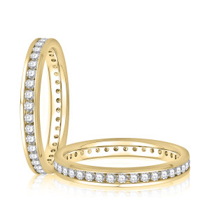 A.JAFFE 14 Karat Classic Diamond Wedding Ring WRC1404E