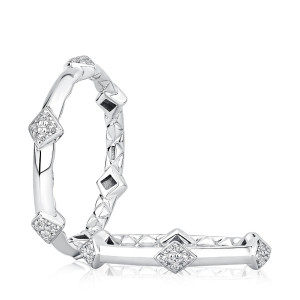 A.JAFFE 14 Karat Quilted Diamond Wedding Ring WRC4449QE
