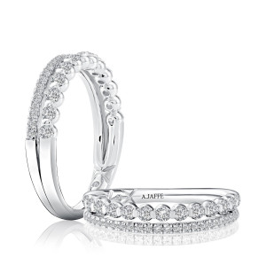 A.JAFFE 14 Karat Lotus Diamond Wedding Ring WRC4479L