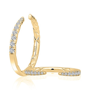 A.JAFFE 14 Karat Quilted Diamond Wedding Ring WRC4489Q