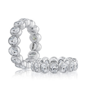 A.JAFFE 14 Karat Classic Diamond Wedding Ring WROVF1490E