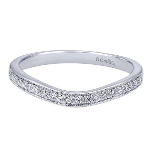 Gabriel 14 Karat Contemporary Wedding Band WB10425W44JJ