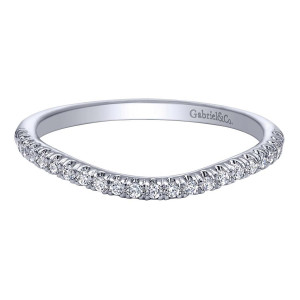 Gabriel 14 Karat Contemporary Wedding Band WB10161W44JJ