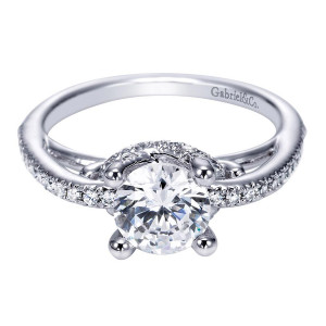 Gabriel 14 Karat Contemporary Engagement Ring ER5346W44JJ