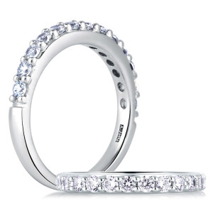 A.JAFFE Metropolitan Collection Classic 14 Karat Diamond Wedding Ring MR1459 / 65