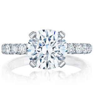 HT254525RD9 Platinum Tacori Petite Crescent Engagement Ring