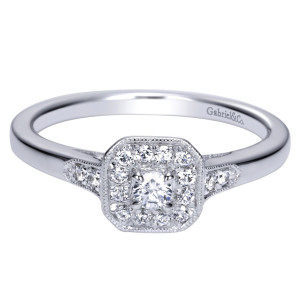 Gabriel 14 Karat Victorian Engagement Ring ER98726W44JJ
