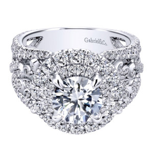 Gabriel 18 Karat Contemporary Engagement Ring ER11998R6W83JJ