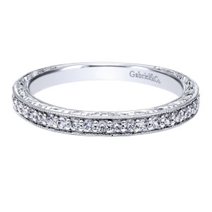 Gabriel 14 Karat Contemporary Wedding Band WB11435W44JJ