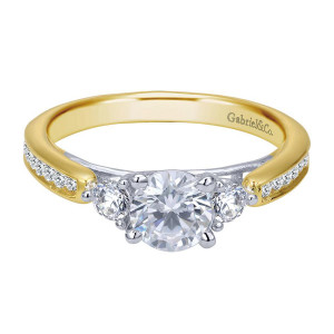 Gabriel 14 Karat Contemporary Engagement Ring ER7449M44JJ