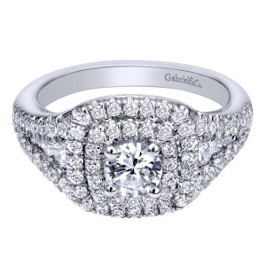 Gabriel 14 Karat Contemporary Engagement Ring ER910147W44JJ