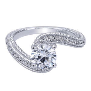 Gabriel 14 Karat Victorian Engagement Ring ER10126W44JJ