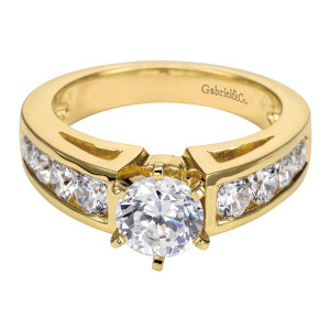 Gabriel 14 Karat Contemporary Engagement Ring ER1707M44JJ