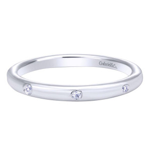 Gabriel 14 Karat Contemporary Wedding Band WB9666W44JJ