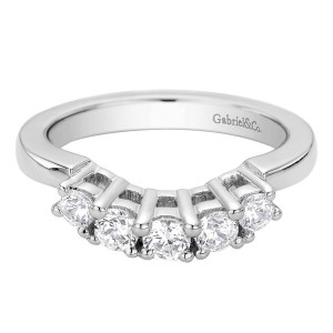 Gabriel 14 Karat Contemporary Wedding Band WB9291W44JJ