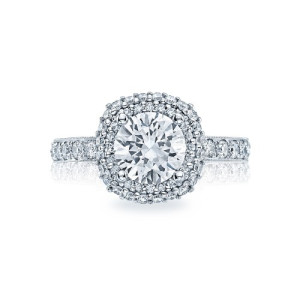 HT2520CU75 Tacori Crescent 18 Karat Engagement Ring