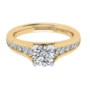 Gabriel 14 Karat Contemporary Engagement Ring ER6664M44JJ