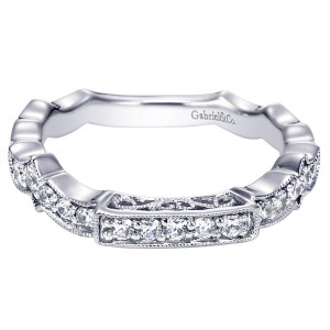 Gabriel 14 Karat Victorian Wedding Band WB5460W44JJ