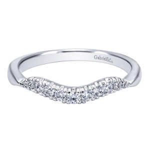 Gabriel 14 Karat Contemporary Wedding Band WB10292W44JJ