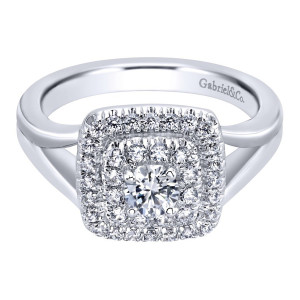 Gabriel 14 Karat Contemporary Engagement Ring ER910089W44JJ