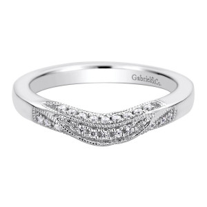 Gabriel 14 Karat Contemporary Wedding Band WB9482W44JJ