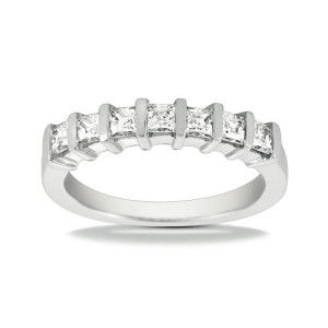 Diamond Seven Stone Band Platinum Taryn Collection TQD B-3672