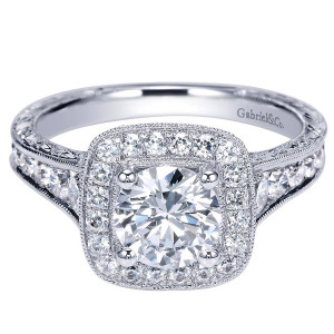 Gabriel 14 Karat Victorian Engagement Ring ER8794W44JJ