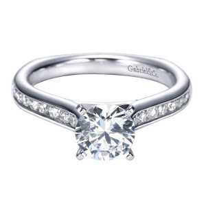 Gabriel 14 Karat Contemporary Engagement Ring ER6640W44JJ