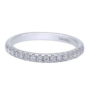 Gabriel 14 Karat Contemporary Wedding Band WB10117W44JJ
