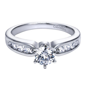 Gabriel 14 Karat Contemporary Engagement Ring ER2294W44JJ