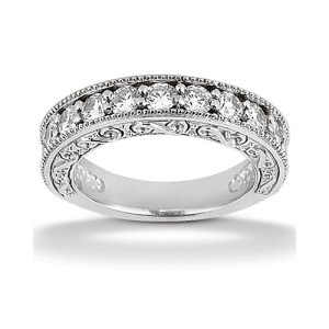 Diamond Antique Band 18 Karat Taryn Collection TQD B-0005