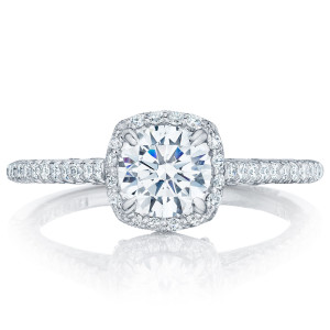 Tacori HT254715CU6 18 Karat Petite Crescent Engagement Ring