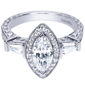 Gabriel 14 Karat Victorian Engagement Ring ER8811W44JJ