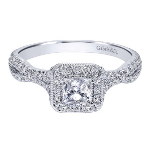 Gabriel 14 Karat Victorian Engagement Ring ER11869S0W44JJ