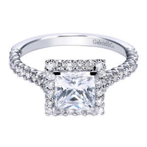 Gabriel 14 Karat Contemporary Engagement Ring ER7492W44JJ