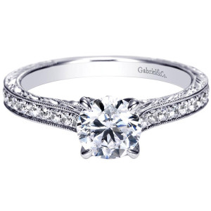 Gabriel 14 Karat Victorian Engagement Ring ER8922W44JJ