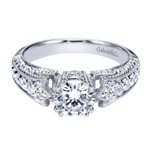Gabriel 14 Karat Victorian Engagement Ring ER3879W44JJ