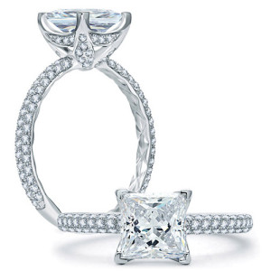 A.JAFFE 18 Karat Classic Engagement Ring ME1855Q