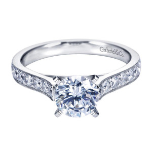 Gabriel 14 Karat Contemporary Engagement Ring ER7445W44JJ