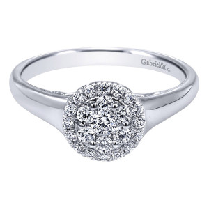 Gabriel 14 Karat Contemporary Engagement Ring ER10774W44JJ
