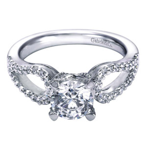 Gabriel 14 Karat Contemporary Engagement Ring ER5912W44JJ