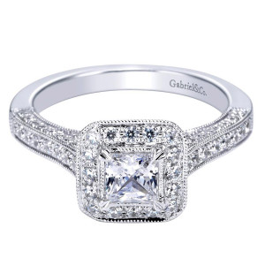 Gabriel 14 Karat Victorian Engagement Ring ER94242W44JJ