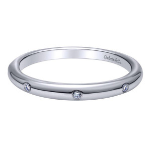 Gabriel 14 Karat Contemporary Wedding Band WB9664W44JJ
