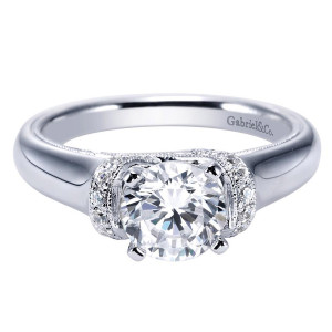 Gabriel 14 Karat Contemporary Engagement Ring ER9239W44JJ