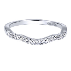 Gabriel 14 Karat Contemporary Wedding Band WB11828R3W44JJ