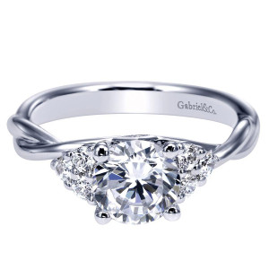 Gabriel 14 Karat Contemporary Engagement Ring ER8952W44JJ