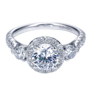 Gabriel 14 Karat Contemporary Engagement Ring ER7508W44JJ