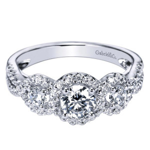 Gabriel 14 Karat Contemporary Engagement Ring ER95338W44JJ