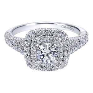 Gabriel 14 Karat Contemporary Engagement Ring ER910092W44JJ